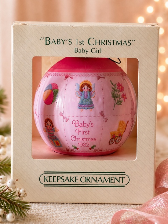 Hallmark Other - Hallmark 1982 Baby’s 1st Christmas Pink Keepsake Ornament OS